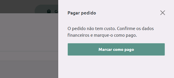 Pagar Pedido Sem Custo